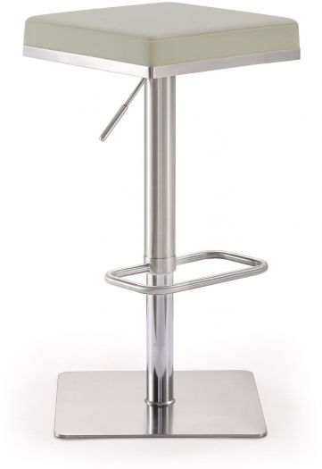 Bari Light Grey Stainless Steel Barstool