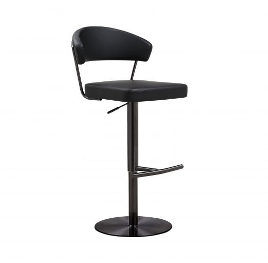 Cosmo Black on Black Steel Barstool