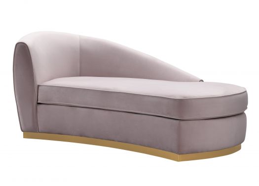 Adele Blush Velvet Chaise