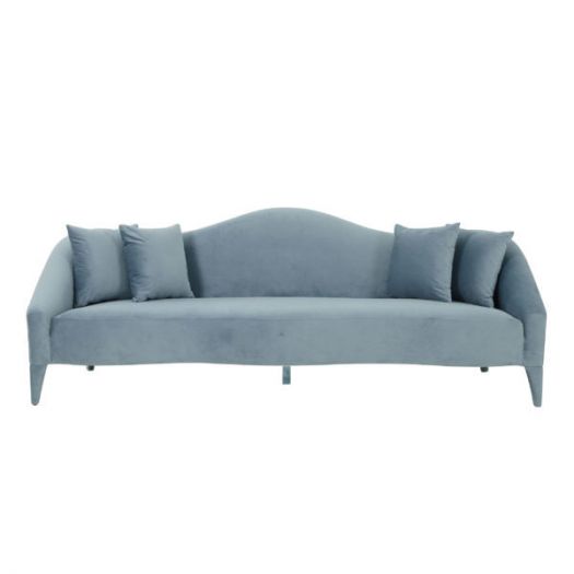 Naya Sea Blue Velvet Sofa