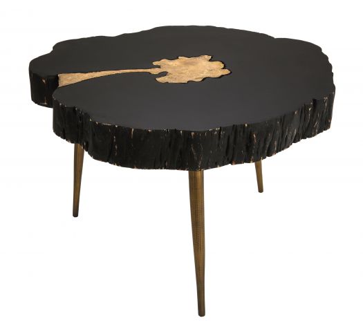 Timber Black and Brass Cocktail Table