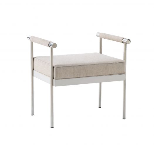 Diva Cream Velvet Bench