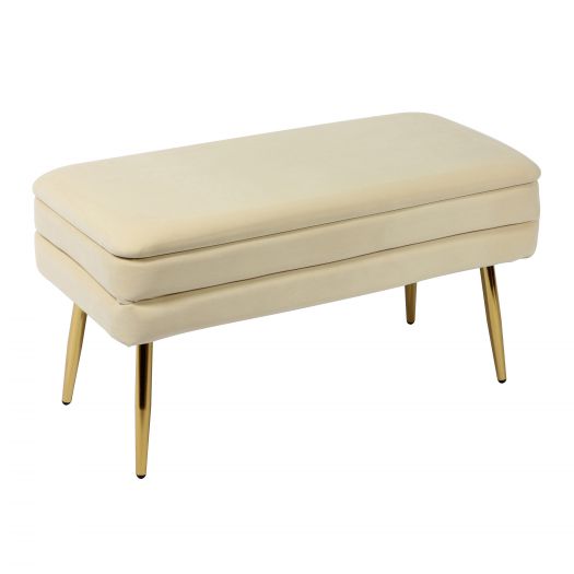 Ziva Cream Storage Bench