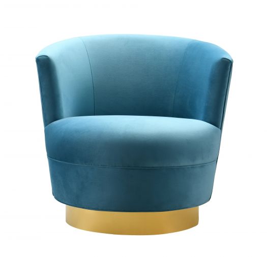 Noah Lake Blue Swivel Chair