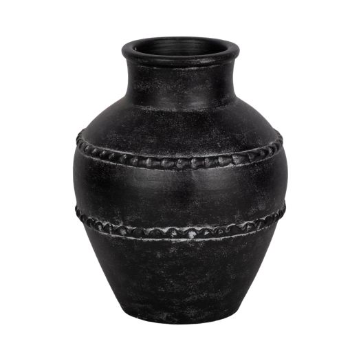 Traditional Terracotta Vase, Black