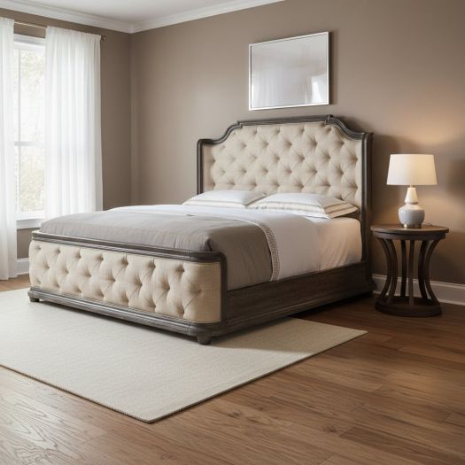 Traditions King Upholstered Panel Bed