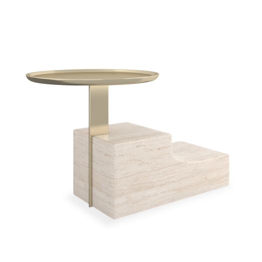 Travertine Base Nightstand | Caracole Overlap
