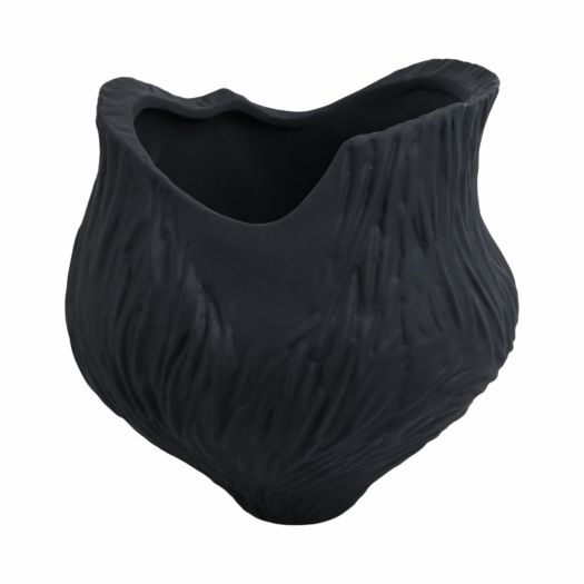 trevino 3d Printed Porcelain Vase,blk