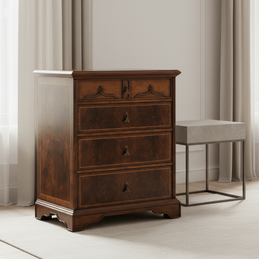 Tribeca Collection - Small Chippendale Gothic Chest of Four Drawers