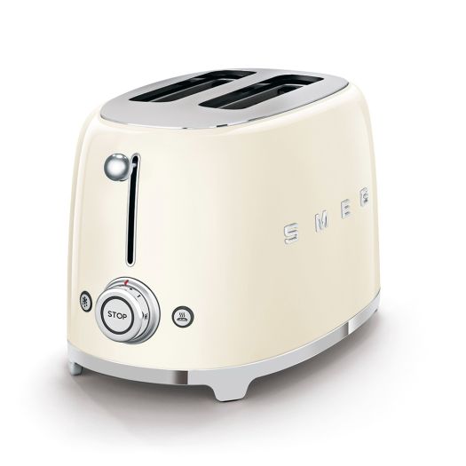 50's Style 2 Slice, 2 Slot Toaster Gloss Cream