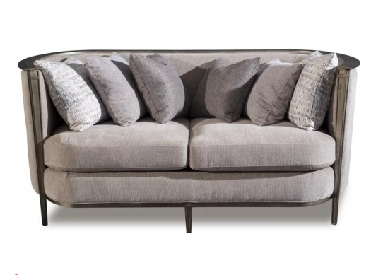 Magnussen Home Living Room Pewter Loveseat 