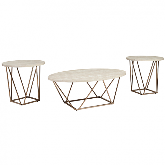 Tarica Faux Marble Table (Set of 3)