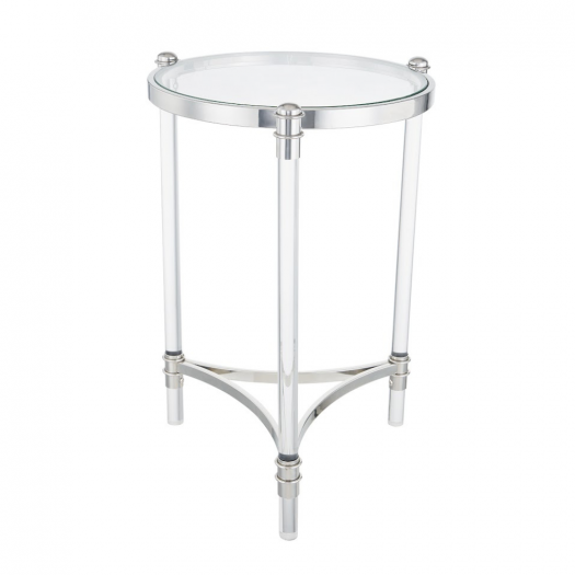 Acrylic Accent table Shinny sliver