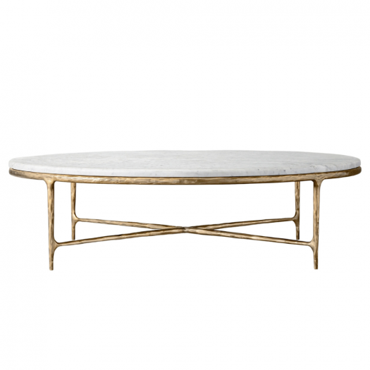 Round Coffee Table with Marble Top