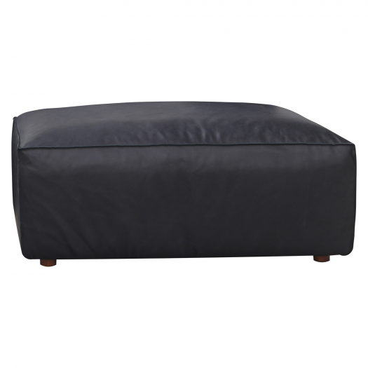 Form Ottoman Vantage Black Leather