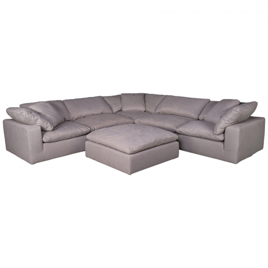 *Clay Modular Sectional Livesmart Fabric Light Grey