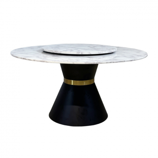 Matte Black Marble Dining Table -4 Persons