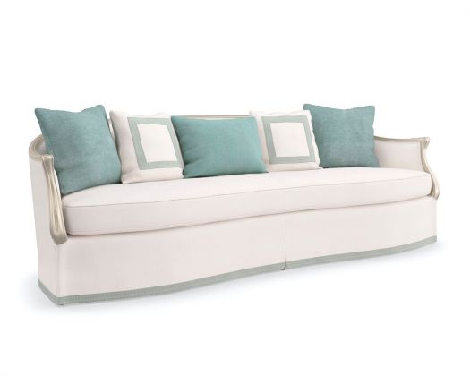 Intl-Classic Upholstery - Skirted Le Canape Sofa (Teal Version)