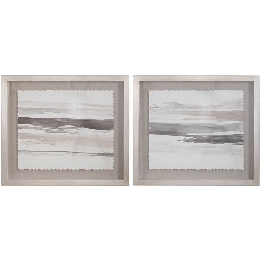 NEUTRAL LANDSCAPE FRAMED PRINTS, S/2