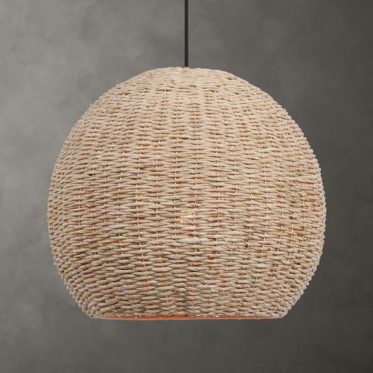 Uttermost Seagrass 1 Light Dome Pendant