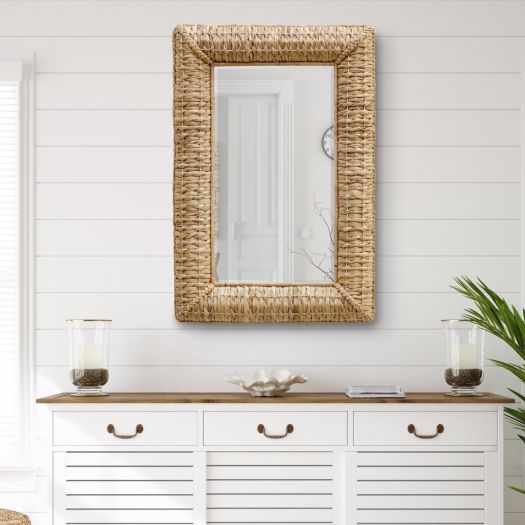 Uttermost Twisted Seagrass Rectangle Mirror