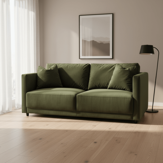Velano Velvet Green Loveseat