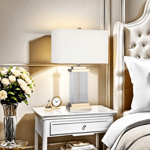 Veritas Crystal & Brass Table Lamp