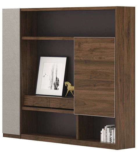 Open filing cabinet, side door 4 shelves