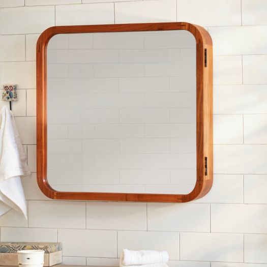 Wall Cabinet with Mirror - Square