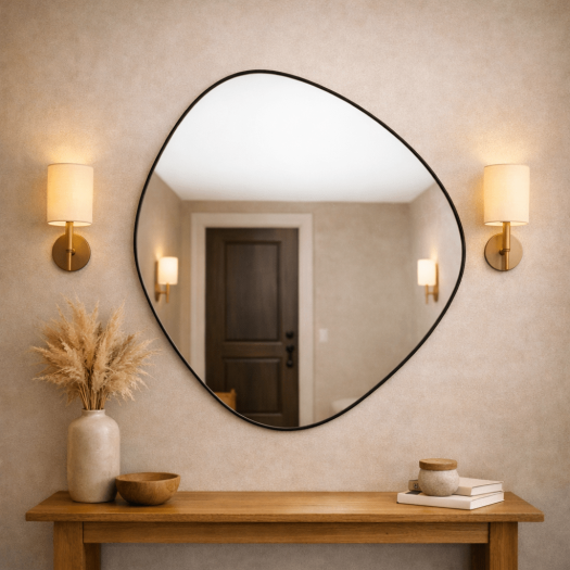 Black Frame Wall Mirror