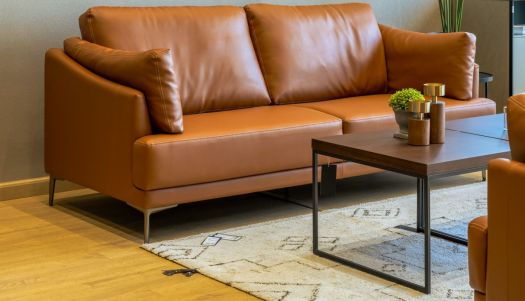 3 Seater Sofa - PU Leather Brown