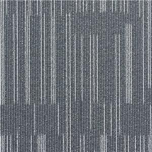 LIGHT GREY WITH WHITE STRIPES CARPET TILE - With installation