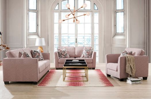 Roots Kamas Blush Sofa Set