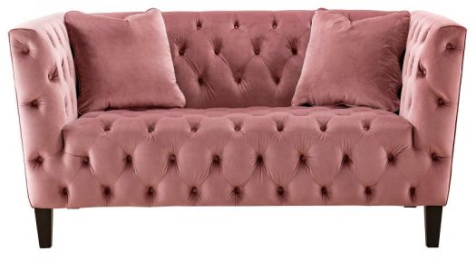 Rosy Tuft 2 Seater Loveseat