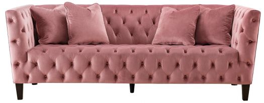 Rosy Tuft 3 Seater Sofa