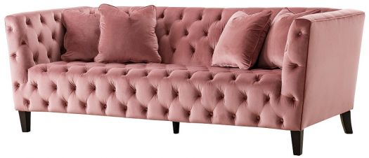 Rosy Tuft 3 Seater Sofa