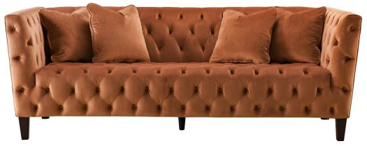 Ginger Tuft 3 Seater Sofa