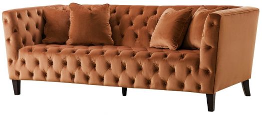 Ginger Tuft 3 Seater Sofa