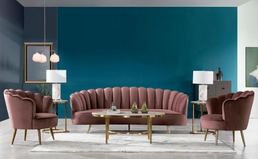 Roots Tovy Lilac Sofa Set