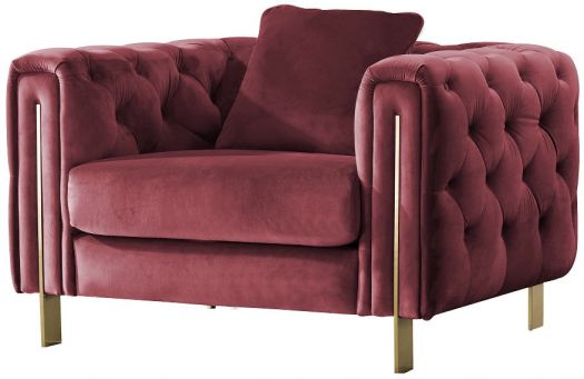 Roots Royal Plum Velvet Chair