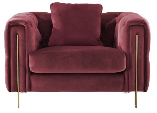 Roots Royal Plum Velvet Chair