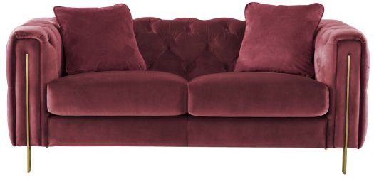 Roots Royal Plum Velvet Loveseat