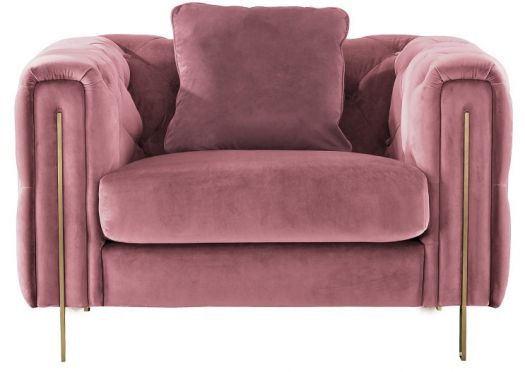 Royal English Coral Velvet Chair