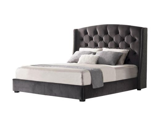 Ash Upholstered King Bed