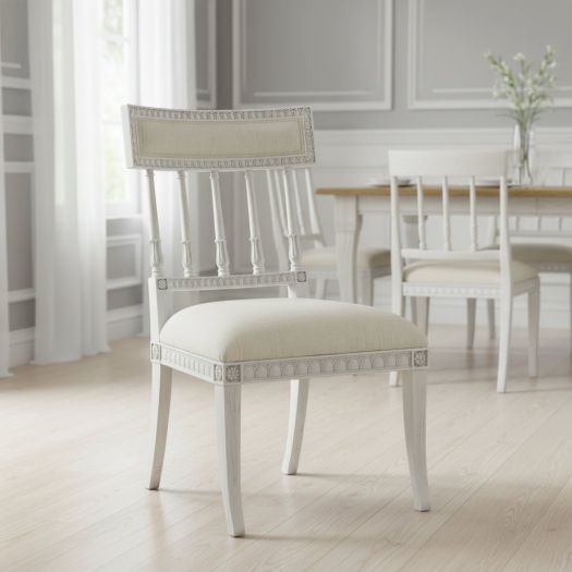 White - Altocumulus Klismos Side Chair