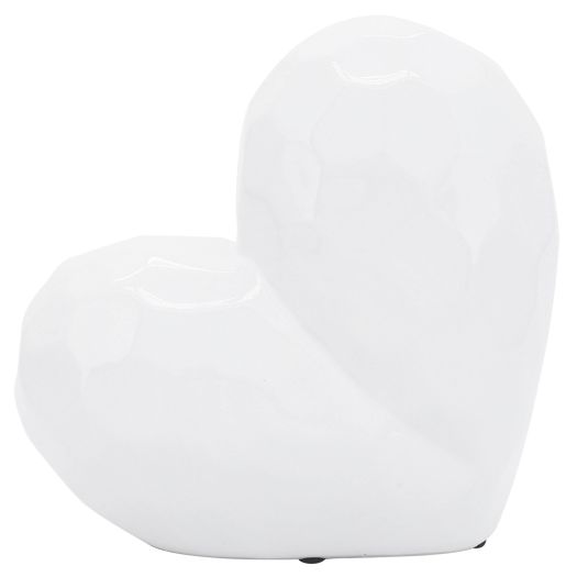 WHITE CERAMIC HEART, 8