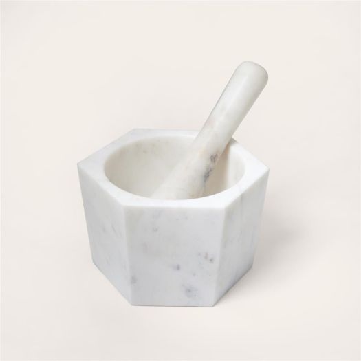 White Marble Mortar & Pestle- Small