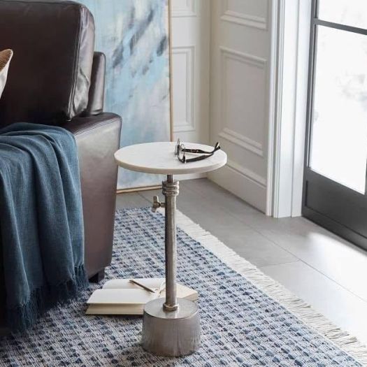 WhiteWave Round Adjustable Drink Table