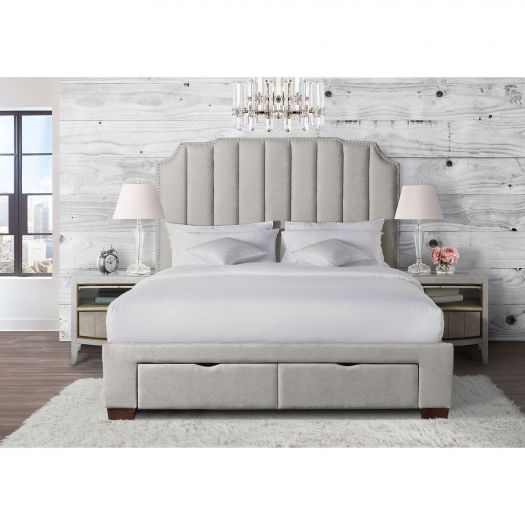 Harper Grey King Bed