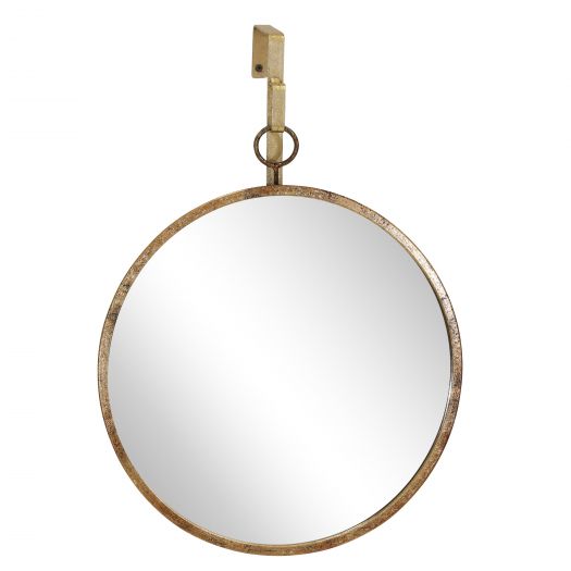 Metal & Glass Wall Mirror, Gold